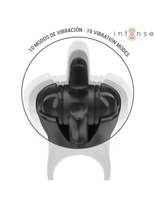 INTENSE - MABEL ANILLO VIBRADOR 10 VIBRACIONES CON ESTIMULADOR DE CLÍT