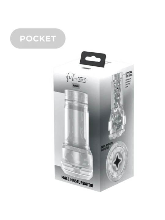 KIIROO - FEEL POCKET STROKER CRYSTAL POR KIIROO TRANSPARENTE