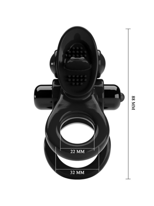 PRETTY LOVE - PASSIONATE RING DOPPELTER VIBRATIONSRING + KLITORIS-STIM