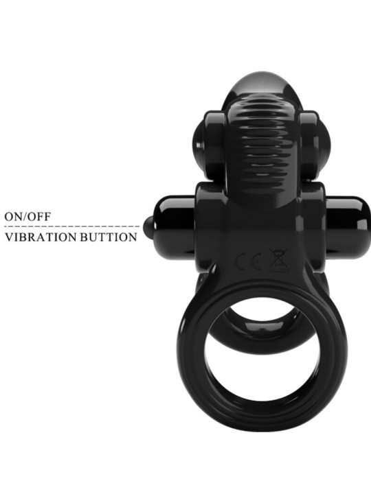 PRETTY LOVE - PASSIONATE RING DOUBLE VIBRATING RING + CLITORIS STIMULA