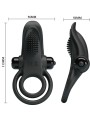PRETTY LOVE - DOPPELTER VIBRATIONSRING + KLITORISSTIMULATOR 10 VIBRATI
