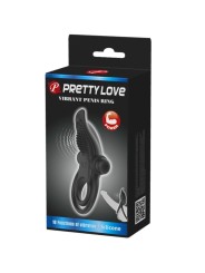 PRETTY LOVE - DOPPELTER VIBRATIONSRING + KLITORISSTIMULATOR 10 VIBRATI