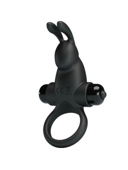PRETTY LOVE - ANELLO VIBRANTE + STIMOLATORE CLITORIDEO CONIGLIO 10 VIB