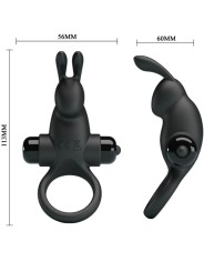 PRETTY LOVE - VIBRATING RING + RABBIT CLITORIS STIMULATOR 10 VIBRATION