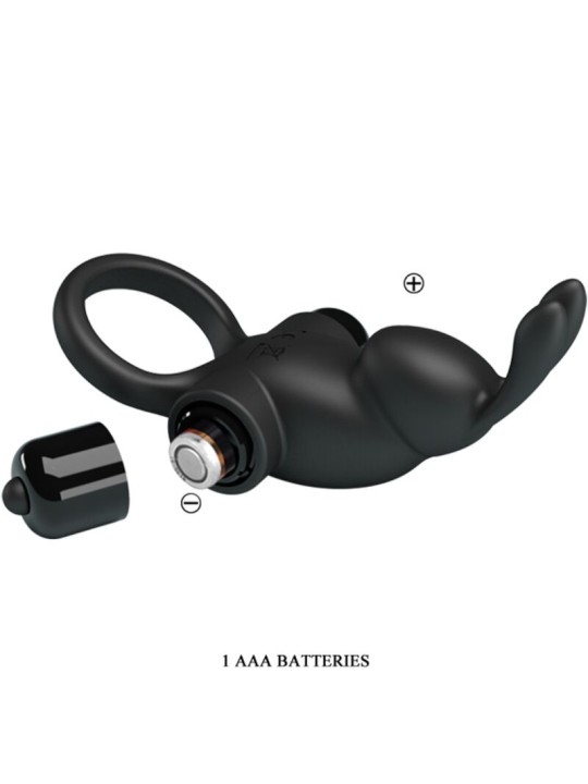PRETTY LOVE - ANILLO VIBRADOR + ESTIMULADOR RABBIT CLÍTORIS 10 VIBRACI