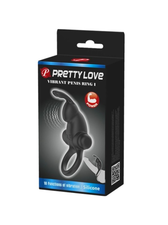 PRETTY LOVE - ANEL VIBRATÓRIO + ESTIMULADOR DE CLITÓRIS DE COELHO 10 V