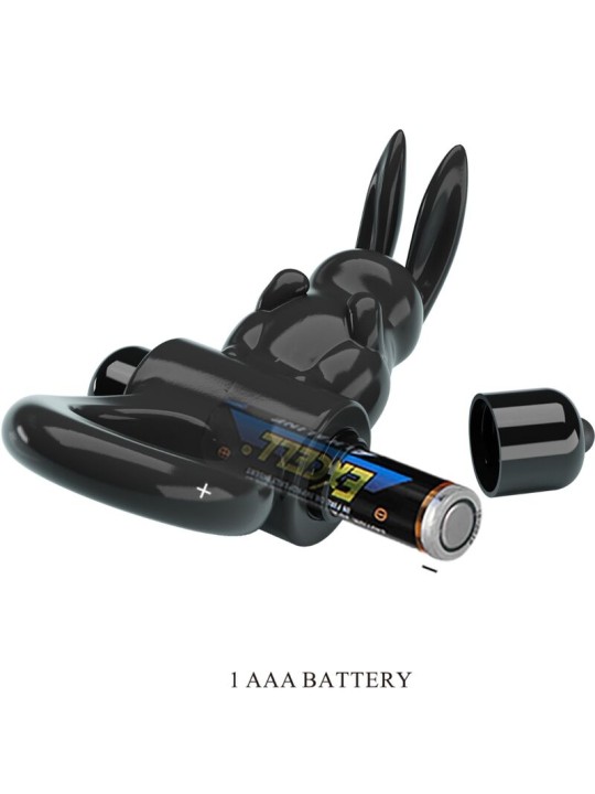PRETTY LOVE - EXCITING RING ANILLO VIBRADOR RABBIT 10 VIBRACIONES NEGR