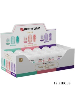 PRETTY LOVE - CUPID X 18 MASTURBATEURS POUR HOMMES DIFFÉRENTES TEXTURE