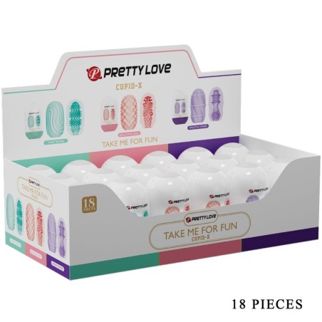PRETTY LOVE - CUPID X 18 MASTURBATEURS POUR HOMMES DIFFÉRENTES TEXTURE