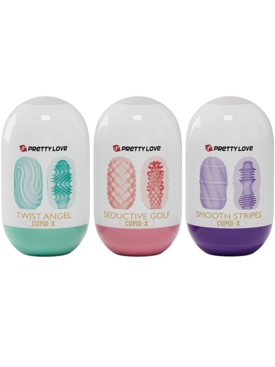 PRETTY LOVE - CUPID X 18 MASTURBATEURS POUR HOMMES DIFFÉRENTES TEXTURE