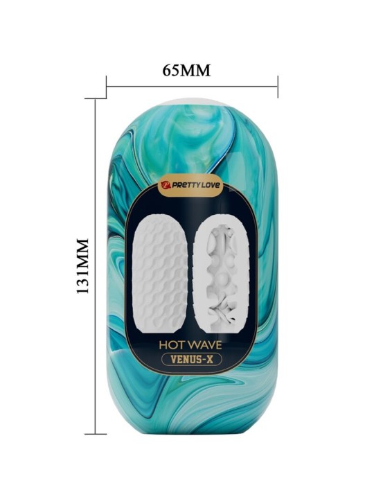 PRETTY LOVE - MASTURBATORE MASCHILE IN SILICONE HOT WAVE BIANCO