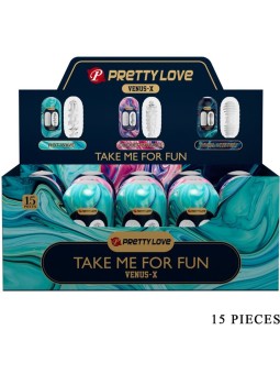 PRETTY LOVE - VENUS X 15 MASTURBATEURS HOMMES EN SILICONE BLANC