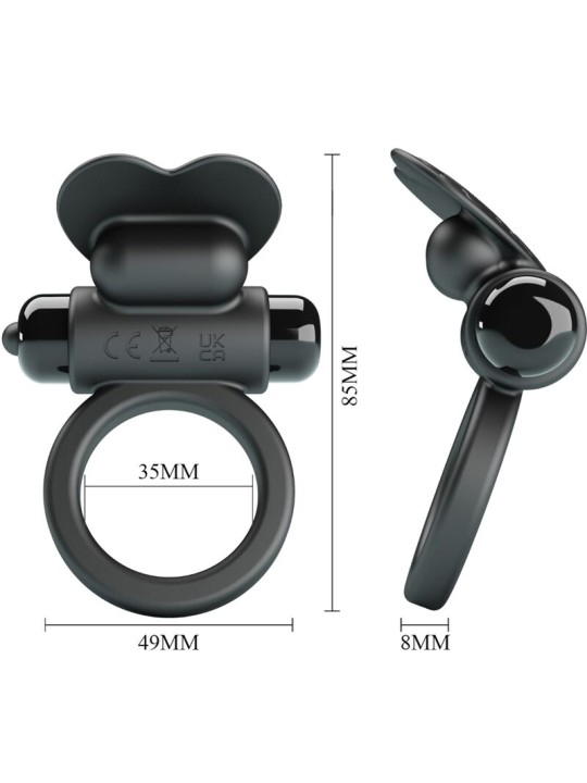 PRETTY LOVE - DEBONAIRE VIBRATING RING RABBIT 10 VIBRATIONS BLACK