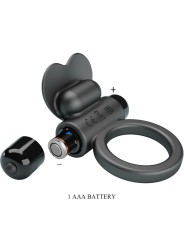 PRETTY LOVE - DEBONAIRE VIBRATING RING RABBIT 10 VIBRATIONS BLACK