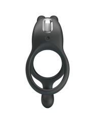 PRETTY LOVE - SETH DOBLE ANILLO VIBRADOR RABBIT 7 VIBRACIONES NEGRO