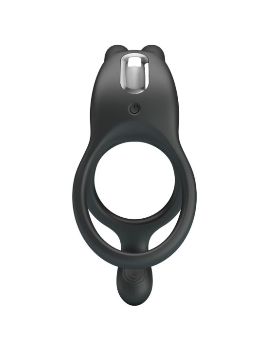 PRETTY LOVE - SETH DOUBLE VIBRATING RING RABBIT 7 VIBRATIONS BLACK