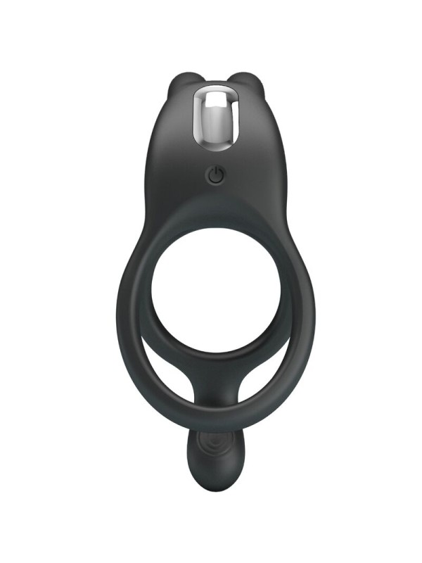 PRETTY LOVE - SETH DOUBLE VIBRATING RING RABBIT 7 VIBRATIONS BLACK