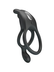 PRETTY LOVE - SETH DOUBLE VIBRATING RING RABBIT 7 VIBRATIONS BLACK