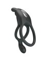 PRETTY LOVE - SETH DOUBLE VIBRATING RING RABBIT 7 VIBRATIONS BLACK