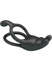 PRETTY LOVE - SETH DOUBLE VIBRATING RING RABBIT 7 VIBRATIONS BLACK
