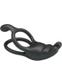 PRETTY LOVE - SETH DOBLE ANILLO VIBRADOR RABBIT 7 VIBRACIONES NEGRO