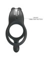 PRETTY LOVE - SETH DOBLE ANILLO VIBRADOR RABBIT 7 VIBRACIONES NEGRO