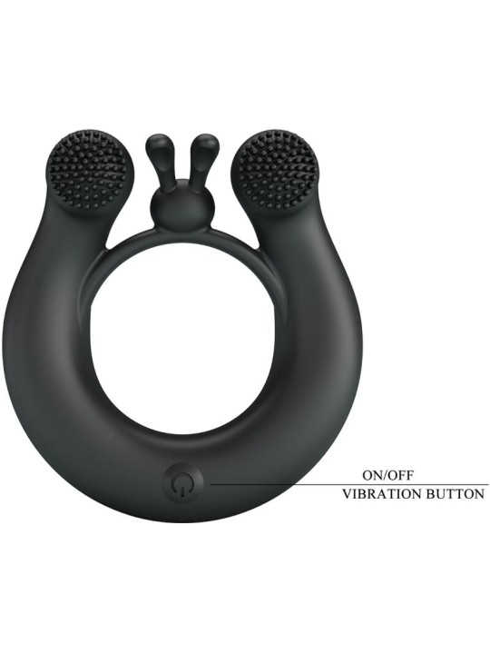 PRETTY LOVE - DAHLIA VIBRATING RING + CLITORIS STIMULATOR 12 VIBRATION