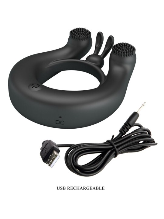 PRETTY LOVE - DAHLIA VIBRATIONSRING + KLITORISSTIMULATOR 12 VIBRATIONE