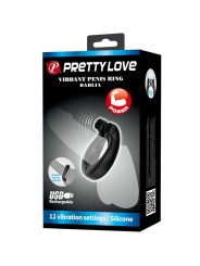 PRETTY LOVE - DAHLIA ANILLO VIBRADOR + ESTIMULADOR DE CLÍTOIS 12 VIBRA