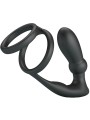 PRETTY LOVE - ANEL PENIS EMONI + PLUG ANAL 12 VIBRAÇÕES PRETO
