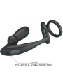 PRETTY LOVE - EMONI PENISRING + ANAL PLUG 12 VIBRATIONEN SCHWARZ
