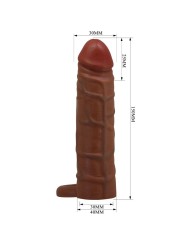 PRETTY LOVE - MANGA PENIS KAILE COM EXTENSÃO DE 2,5 CM MULATO