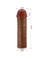 PRETTY LOVE - MANCHON DE PÉNIS NILE AVEC EXTENSION DE 2,5 CM MULÂTRE