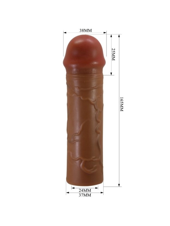 PRETTY LOVE - MANCHON DE PÉNIS NILE AVEC EXTENSION DE 2,5 CM MULÂTRE