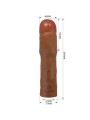 PRETTY LOVE - KYLIAN GUAINA PER PENE CON ESTENSIONE 7,6 CM MULATTO