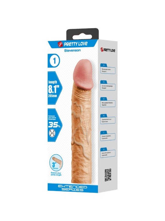 PRETTY LOVE - STEVENSON GUAINA PER PENE CON ESTENSIONE DA 7,6 CM FLESH