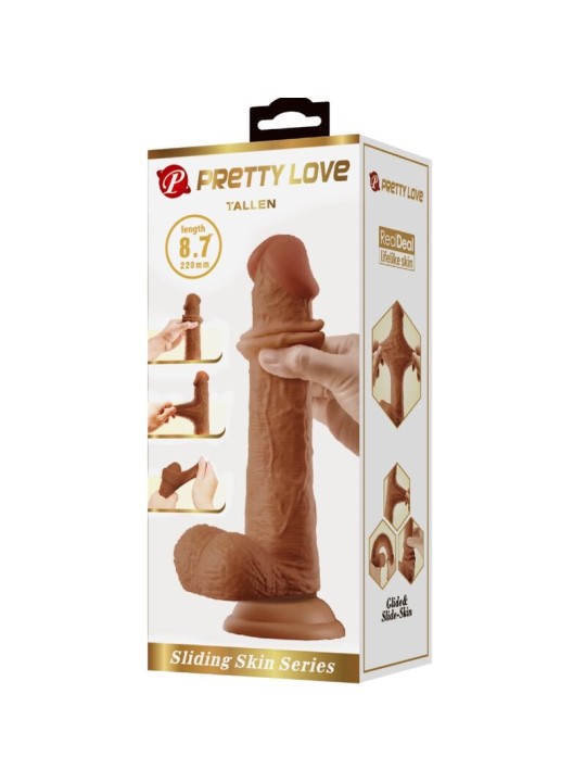 PRETTY LOVE - TALLEN REALISTISCHE DILDO 22 CM MULATTO