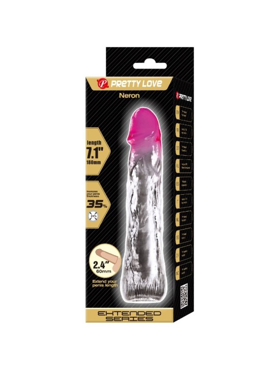 PRETTY LOVE - NERON REALISTISCHE 6 CM PENISVERGRÖSSERUNGSHÜLSE ROSA