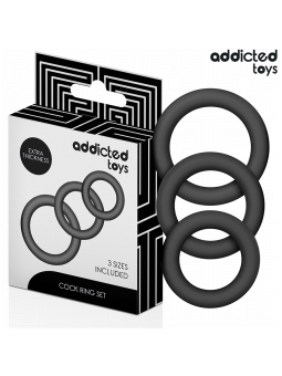 ADDICTED TOYS - CONJUNTO DE ANÉIS DE SILICONE MODELO 1