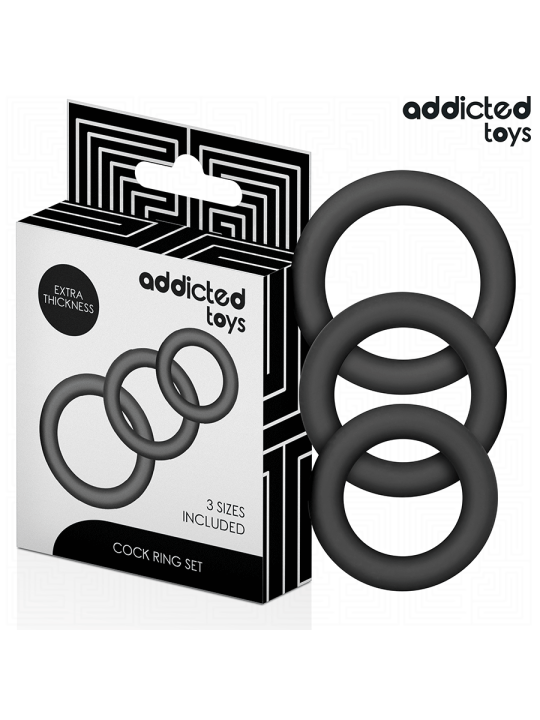 ADDICTED TOYS - SET DE ANILLOS SILICONA MODELO 1