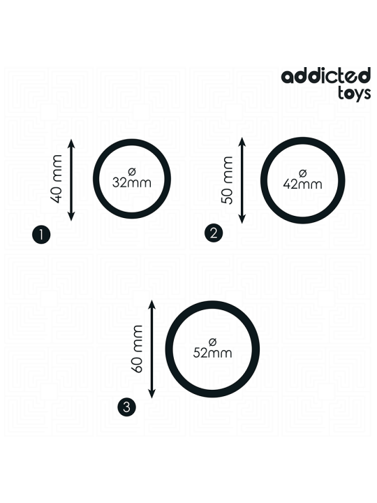 ADDICTED TOYS - SET OF SILICONE RINGS MODEL 2