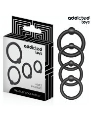 ADDICTED TOYS - SET ANILLOS SILICONA DE PRESIÓN