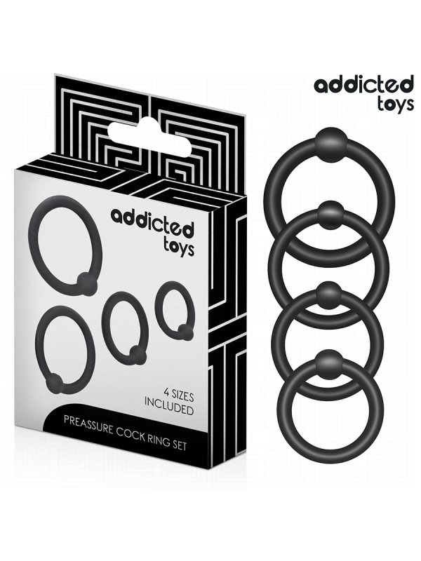 ADDICTED TOYS - SET ANILLOS SILICONA DE PRESIÓN