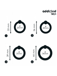 ADDICTED TOYS - SET ANILLOS SILICONA DE PRESIÓN