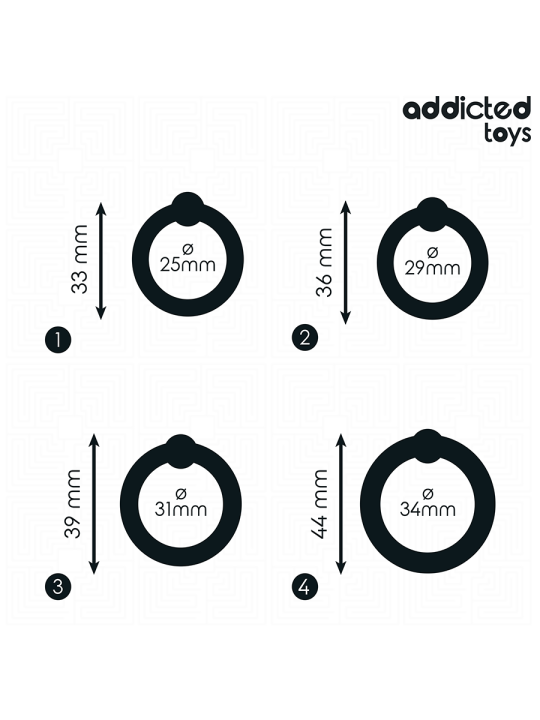 ADDICTED TOYS - SET ANILLOS SILICONA DE PRESIÓN