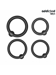 ADDICTED TOYS - CONJUNTO DE ANÉIS DE SILICONE DE PRESSÃO