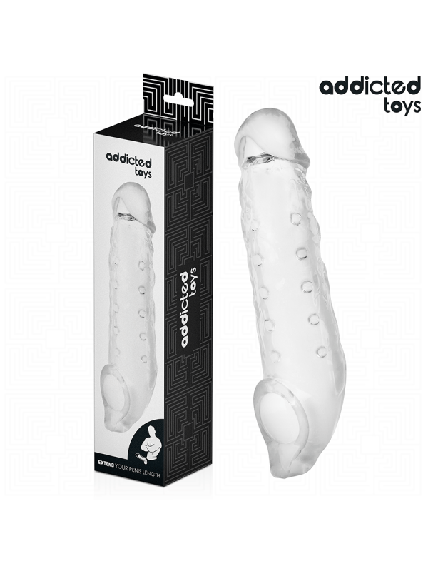 ADDICTED TOYS - EXTENSION DE PÉNIS TRANSPARENTE TAILLE S 23 CM
