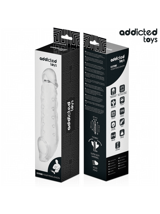 ADDICTED TOYS - FUNDA PARA EL PENE TRANSPARENTE TALLA S 23 CM