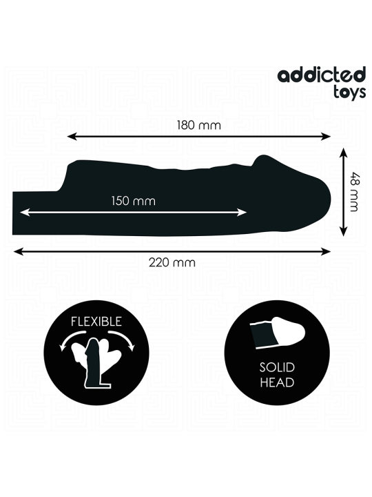ADDICTED TOYS - EXTENSOR PARA EL PENE TRANSPARENTE 27 CM