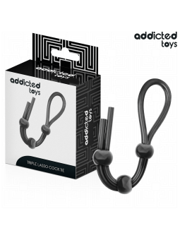 ADDICTED TOYS - CUERDA SILICONA PARA EL PENE DE LAZO TRIPLE